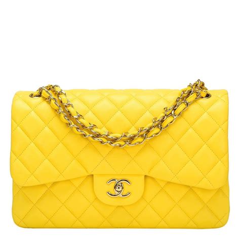 yellow chanel bag for sale|chanel yellow bag price.